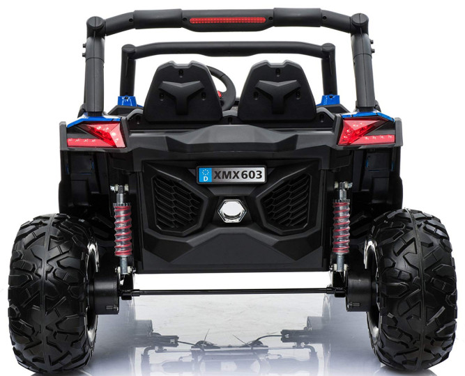 Двухместный полноприводный электромобиль Blue Spider UTV-MX Buggy 12V MP4 - XMX603-BLUE-PAINT-MP4