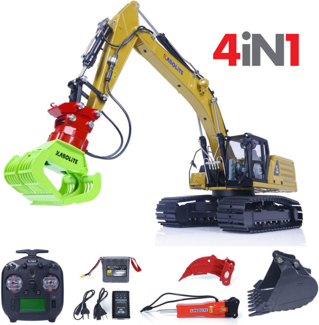 Радиоуправляемый экскаватор 4in1 HUINA с гидравлической системой 1:16 - K961-100S