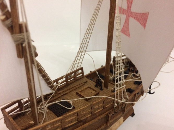 Конструктор из дерева корабль КАРАВЕЛЛА Pinta с инструментами - K10N