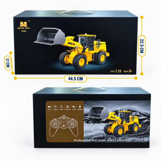 Радиоуправляемый погрузчик бульдозер HUI NA TOYS 1:16 2.4G - HN1552
