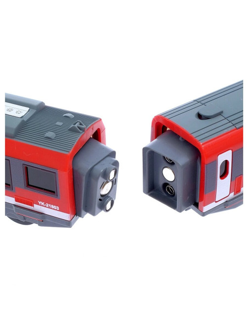 Железная дорога с пультом управления (поезд Красная стрела, длина 434 см, свет, звук) - LQ-2812Y