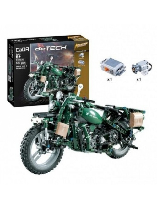 Конструктор Double E Cada Technics мотоцикл (550 деталей, электропривод) - C51022W