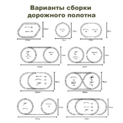 Железная дорога Новогодний поезд Fenfa (5 вагонов, звук, пускает пар) - 1603D