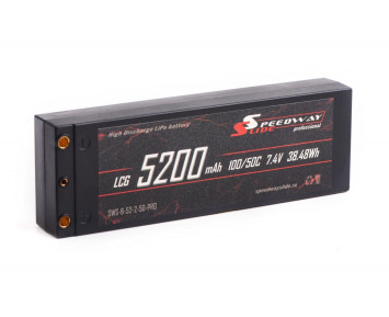 Аккумулятор Speedway Slide Li-Po PRO LCG Series Hard case 7.4v 5200mAh 50C Banana Connector / T-Plug