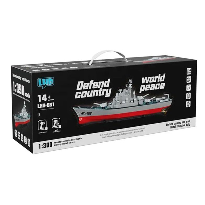 Радиоуправляемый военный корабль линкор 1:360 - LHD-881