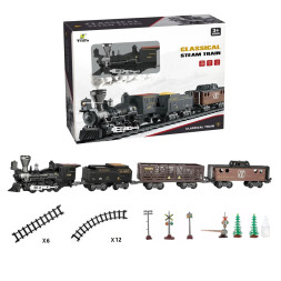 Детская железная дорога Fenfa с паром, свет, звук - 1613A