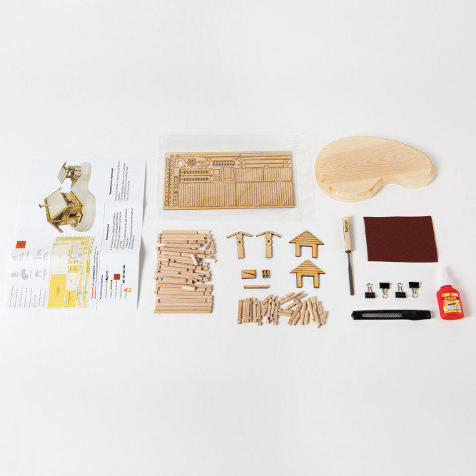 Конструктор из дерева &amp;quot;Баня&amp;quot; с инструментами - K04N