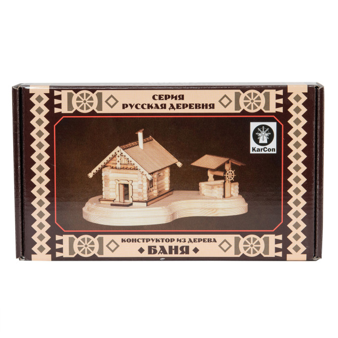 Конструктор из дерева &amp;quot;Баня&amp;quot; с инструментами - K04N