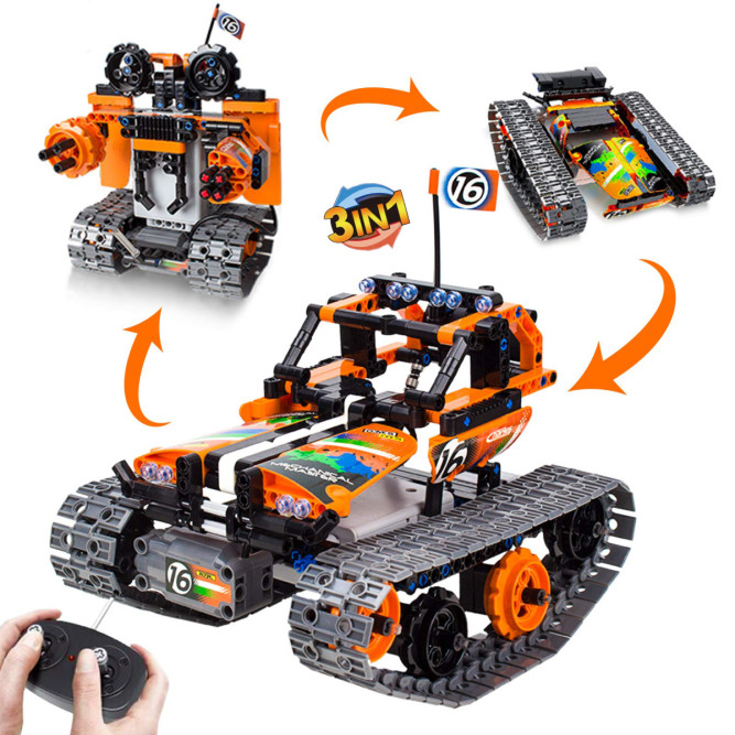 Радиоуправляемый конструктор QiHui &amp;quot;Stunt Car 3in1&amp;quot; (392 детали) - QH8016