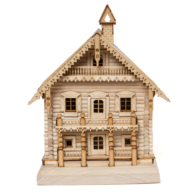 Конструктор из дерева &amp;quot;Изба&amp;quot; с инструментами - K02N