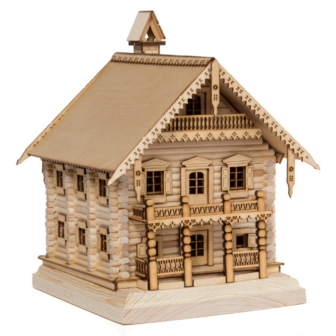 Конструктор из дерева &amp;quot;Изба&amp;quot; с инструментами - K02N