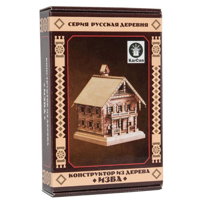Конструктор из дерева &amp;quot;Изба&amp;quot; с инструментами - K02N