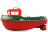 Радиоуправляемый буксир Tugboat зеленый 2.4G 1:72 - HL-3800-G