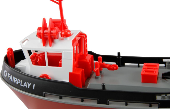 Радиоуправляемый буксир Tugboat черный 2.4G 1:72 - HL-3800-B