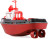 Радиоуправляемый буксир Tugboat черный 2.4G 1:72 - HL-3800-B