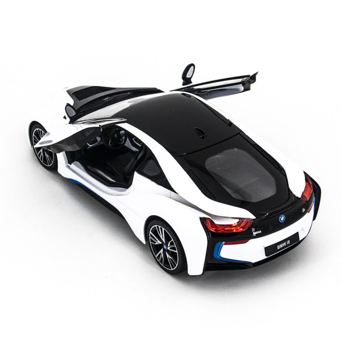 Радиоуправляемая машина Rastar BMW i8 White 1:14 с открывающимися дверями - 71010-W