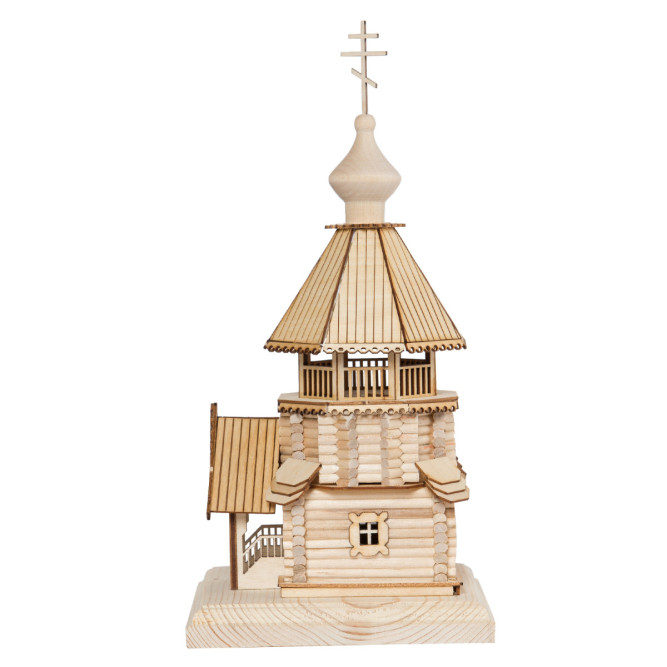 Конструктор из дерева &amp;quot;Часовня&amp;quot; с инструментами - K01N