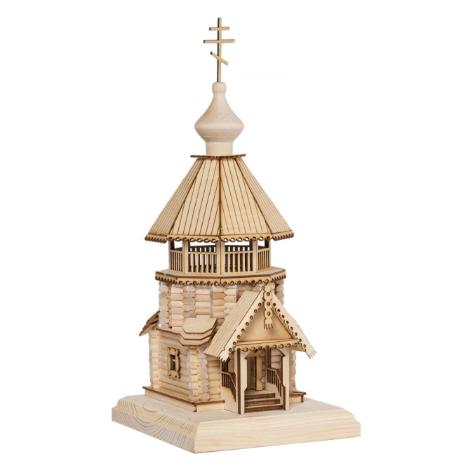 Конструктор из дерева &amp;quot;Часовня&amp;quot; с инструментами - K01N
