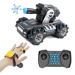 Радиоуправляемый дрифт танк-робот  (пульт + часы, стреляет гелевыми пулями) - QR2076-BLUE