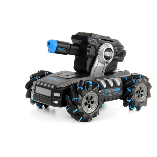 Радиоуправляемый дрифт танк-робот  (пульт + часы, стреляет гелевыми пулями) - QR2076-BLUE