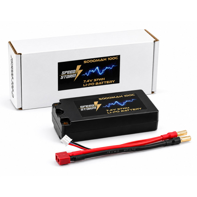Аккумулятор Speed Storm Li-Po 7.4V 100C 5000 mAh Hard SP разъем T-plug (Deans) - SS-SP2S5000-100-D