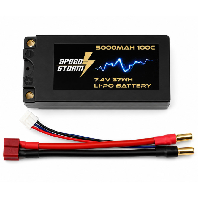 Аккумулятор Speed Storm Li-Po 7.4V 100C 5000 mAh Hard SP разъем T-plug (Deans) - SS-SP2S5000-100-D