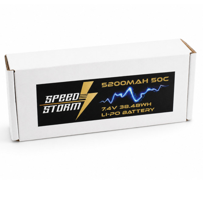 Аккумулятор Speed Storm Li-Po 7.4V 50C 5200 mAh Hard Case разъем XT90 - SS-2S5200-50-XT90