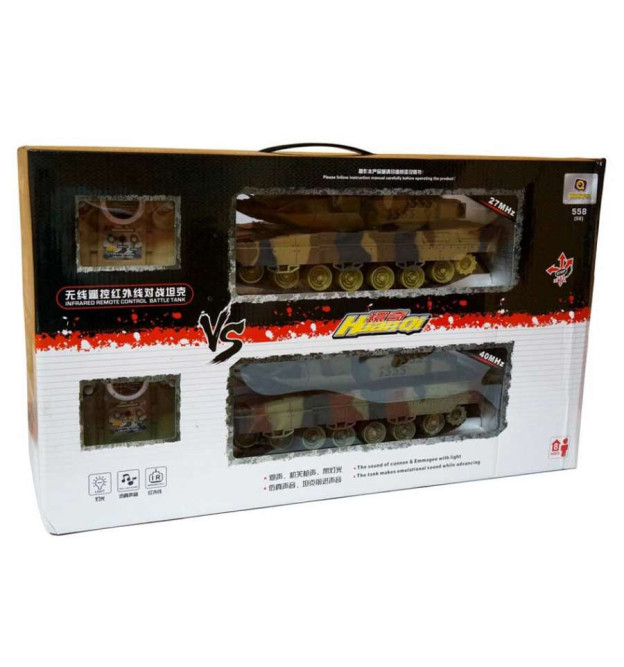 Радиоуправляемый танковый бой Huan Qi Abrams vs Abrams 1:24 2.4G - HQ558