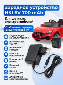 Зарядное устройство HKI 6V 700 mAh для электромобилей - HK075V-060070