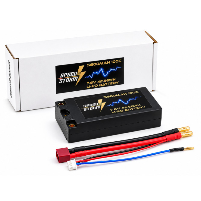 Аккумулятор Speed Storm Li-PoHV 7.6V 100C 5600 mAh Hard SP разъем T-plug (Deans) - SS-HV2S5600-100-D