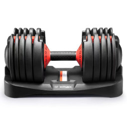 Гантель XMAX разборная регулируемая для силовых тренировок, от 2 кг до 24 кг - XM-24