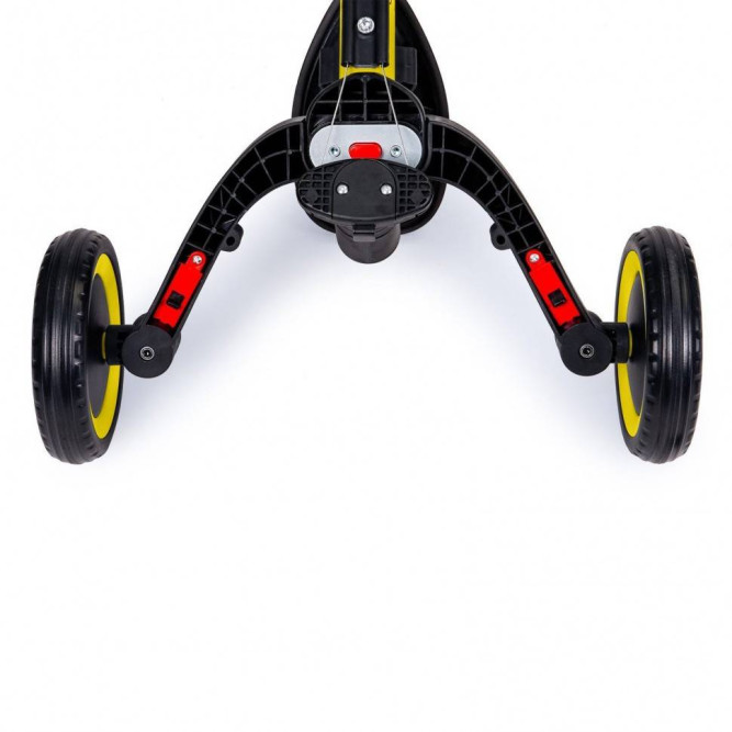 Детский беговел-велосипед 8в1 с крышей и ручкой, желтый - TR008C-YELLOW