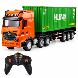 Радиоуправляемый грузовик контейнеровоз HUINA 1:18 - HN1317-GREEN