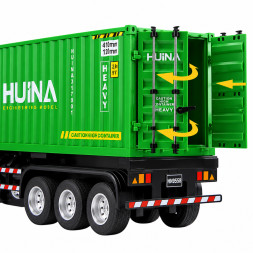 Радиоуправляемый грузовик контейнеровоз HUINA 1:18 - HN1317-GREEN
