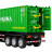 Радиоуправляемый грузовик контейнеровоз HUINA 1:18 - HN1317-GREEN