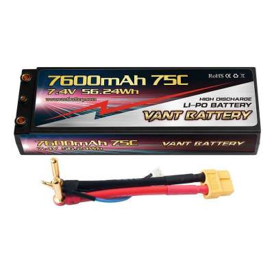 Аккумулятор Vant Li-Po 7.4V 7600 75C S XT60 plug - VANT-7600-75C-2S-X