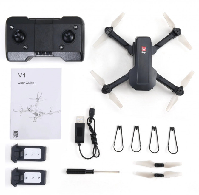 Радиоуправляемый квадрокоптер с сумкой MJX V1 4K/1080P WiFi FPV 2 АКБ 2.4G - MJX-V1-BAG-COMBO