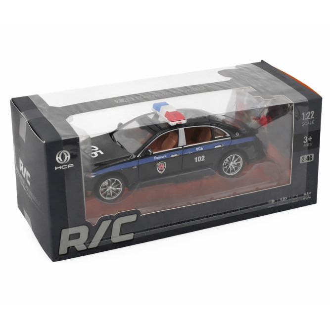 Радиоуправляемая металлическая полицейская машина Mercedes S600 1:22 - HCL-3613-BLACK